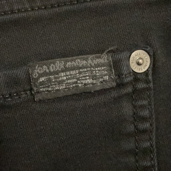 7 For All Mankind B(Air) Ankle Skinny Black Jeans - Picture 7 of 11